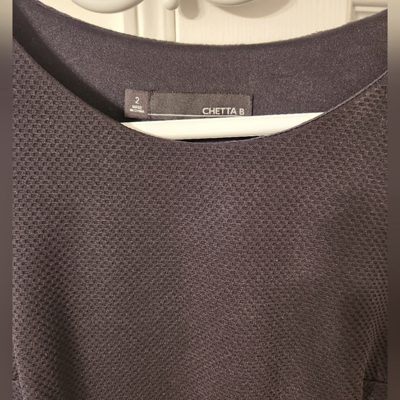 Chetta B Black Dress Gold Zips Size 2 - Picture 2 of 4